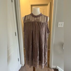 Paper Tee 2x Purple Sleeveless Top